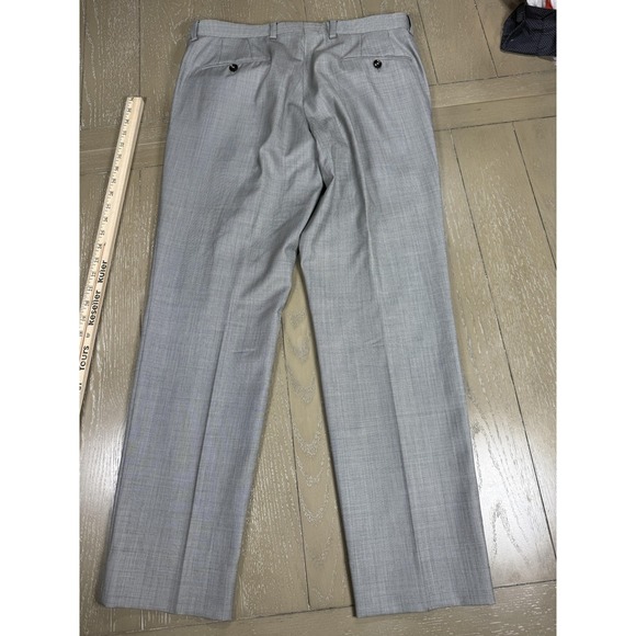 Ted Baker Pants Mens 33x29 Gray Jefferson Wool Dress Flat Front Canada Formal - Picture 10 of 11